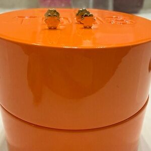 Tous Gold Flower Motif Stud Earrings